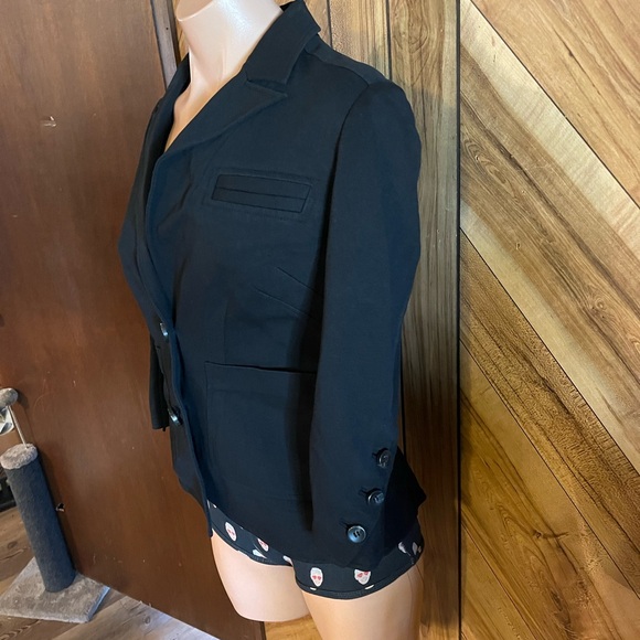 DVF Diane von Furstenberg Black Blazer Jacket Sz 6 Classic Workwear Suit Coat - Picture 6 of 9